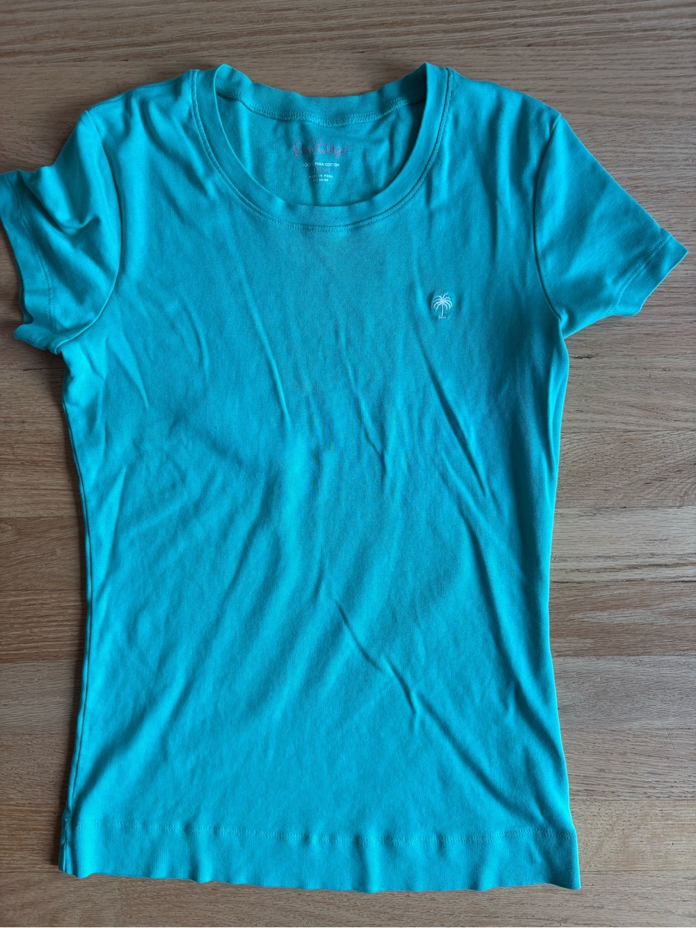 Lilly Pulitzer Short-Sleeve Crewneck Tee - Aqua Blue